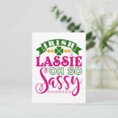 Irish Lassie Oh So Sassy St Patrick's Day Briefkaart (Staand voorkant)
