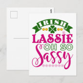 Irish Lassie Oh So Sassy St Patrick's Day Briefkaart (Voorkant / Achterkant)