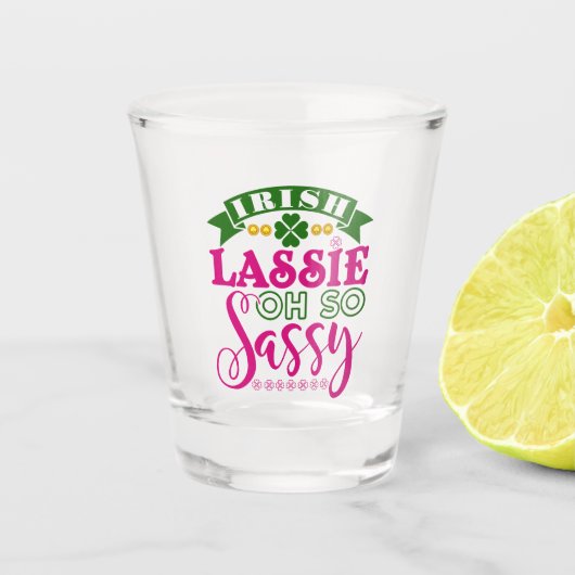 Irish Lassie Oh So Sassy St Patrick's Day Shot Glas (Voorkant)