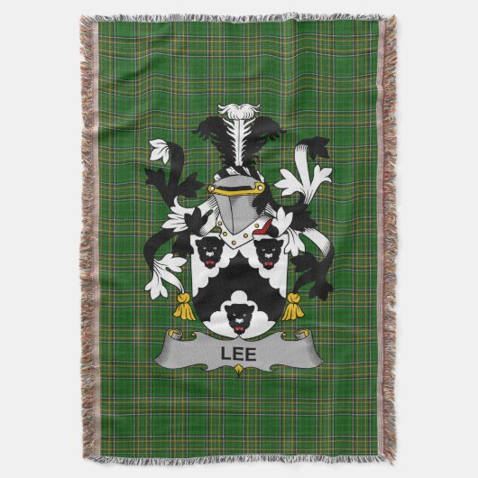 Irish Lee of O_Lee wapenschild Familie Crest Ierla Deken (Voorkant Verticaal)
