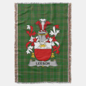 Irish Leeson Coat of Arms Family Crest Ireland Deken (Voorkant Verticaal)