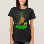 Irish Leprechaun American Robin Bird St Patrick's  T-shirt (Voorkant)