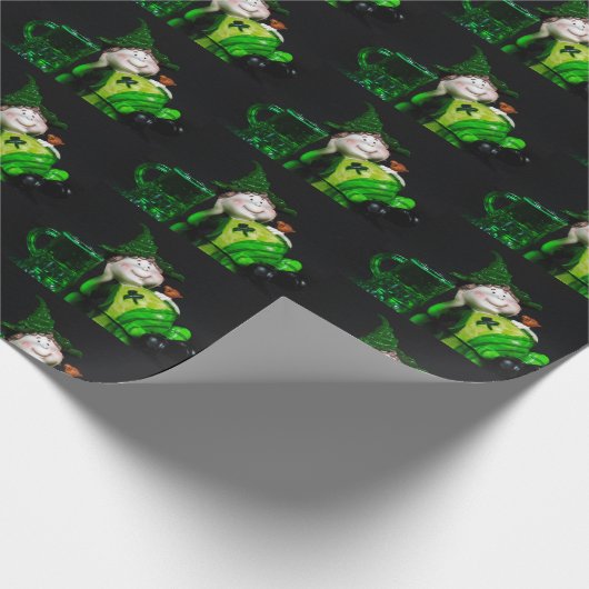 Irish Leprechaun en Green Beer Cadeaupapier (Hoek)