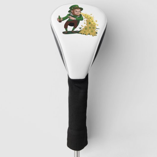 Irish Leprechaun Gooien Lucky Cookies Grappig Golfheadcover (Voorkant)