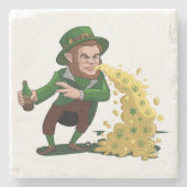 Irish Leprechaun Gooien Lucky Cookies Grappig Stenen Onderzetter (Voorkant)
