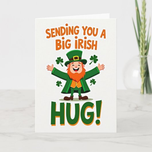 Irish Leprechaun Hugs St Patricks Card Kaart (Voorkant)