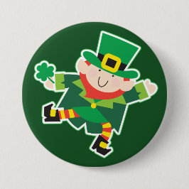 Irish Leprechaun Jig Ronde Button 7,6 Cm