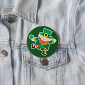 Irish Leprechaun Jig Ronde Button 7,6 Cm (In situ)