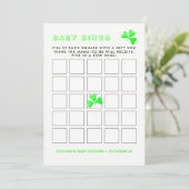 Irish Leprechaun Lucky Shamrock Baby Bingo Kaart (Staand voorkant)