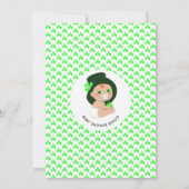 Irish Leprechaun Lucky Shamrock Baby Bingo Kaart (Achterkant)