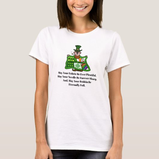 Irish Leprechaun met Quilt T-shirt (Voorkant)