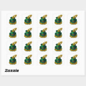 Irish Leprechaun Pet en gouden munten Vierkante Sticker (Vel)