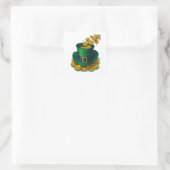 Irish Leprechaun Pet en gouden munten Vierkante Sticker (Tas)