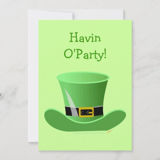 Irish Leprechaun Pet Funny St. Patrick's Day Party Kaart (Voorkant)