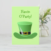 Irish Leprechaun Pet Funny St. Patrick's Day Party Kaart (Staand voorkant)