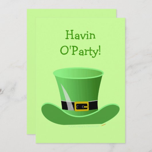 Irish Leprechaun Pet Funny St. Patrick's Day Party Kaart (Voorkant / Achterkant)