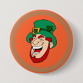 Irish Leprechaun Ronde Button 7,6 Cm (Voorkant)