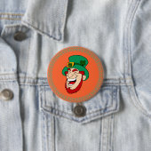 Irish Leprechaun Ronde Button 7,6 Cm (In situ)