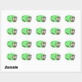 Irish Leprechaun Ronde Sticker (Vel)