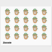 Irish Leprechaun Ronde Sticker (Vel)