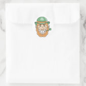 Irish Leprechaun Ronde Sticker (Tas)