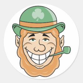 Irish Leprechaun Ronde Sticker