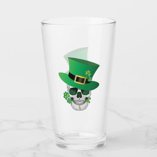 Irish Leprechaun Skull Glas (Achterkant)