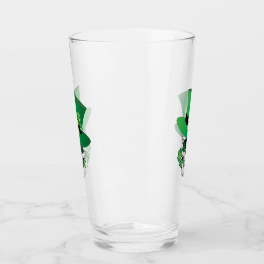Irish Leprechaun Skull Glas (Links)
