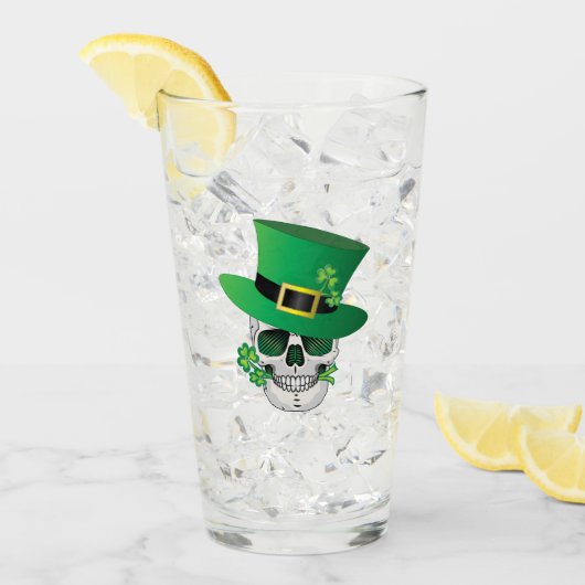 Irish Leprechaun Skull Glas (Voorkant ijs)