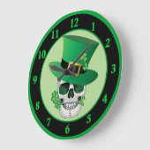 Irish Leprechaun Skull Grote Klok (Hoek)