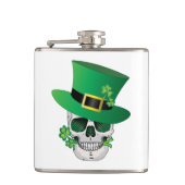 Irish Leprechaun Skull Heupfles (Voorkant)