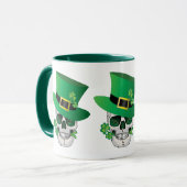 Irish Leprechaun Skull Mok (Voorkant links)