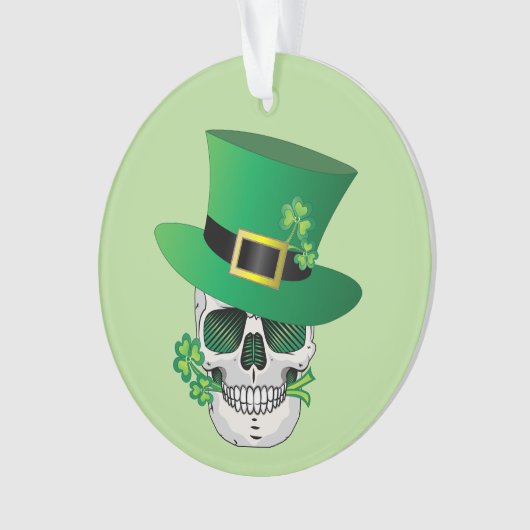 Irish Leprechaun Skull Ornament (voorkant)