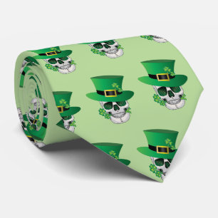Irish Leprechaun Skull Stropdas