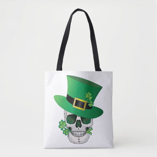 Irish Leprechaun Skull Tote Bag (Voorkant)
