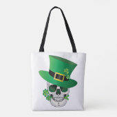 Irish Leprechaun Skull Tote Bag (Achterkant)