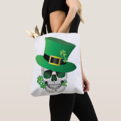 Irish Leprechaun Skull Tote Bag (Dichtbij)