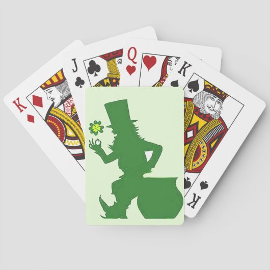 IRISH LEPRECHAUN-speelkaarten Pokerkaarten (Achterkant)