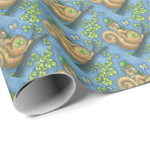 IRISH LEPRECHAUN SQUIRREL HOLIDAY WRAPPING PAPIER (Rol Hoek)
