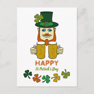 Irish Leprechaun, St Patrick's Day Briefkaart