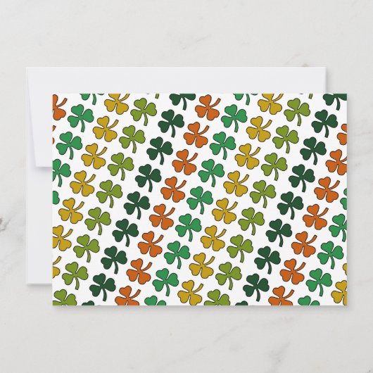 Irish Leprechaun, St Patrick's Day Detail Kaart (Achterkant)