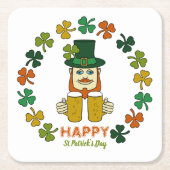 Irish Leprechaun, St Patrick's Day Kartonnen Onderzetters (Voorkant)