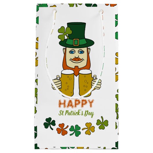 Irish Leprechaun, St Patrick's Day Klein Cadeauzakje (Voorkant)