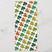 Irish Leprechaun, St Patrick's Day Menu Kaart (Achterkant)