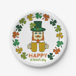 Irish Leprechaun, St Patrick's Day Party Papieren Bordje