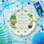 Irish Leprechaun St Patrick's Day Party Papieren Bordje (Feest)