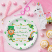 Irish Leprechaun St Patrick's Day Party Papieren Bordje (Feest)