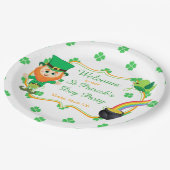 Irish Leprechaun St Patrick's Day Party Papieren Bordje (Gekanteld)