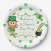 Irish Leprechaun St Patrick's Day Party Papieren Bordje (Voorkant)