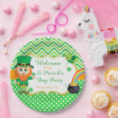 Irish Leprechaun St Patrick's Day Party Papieren Bordje (Feest)
